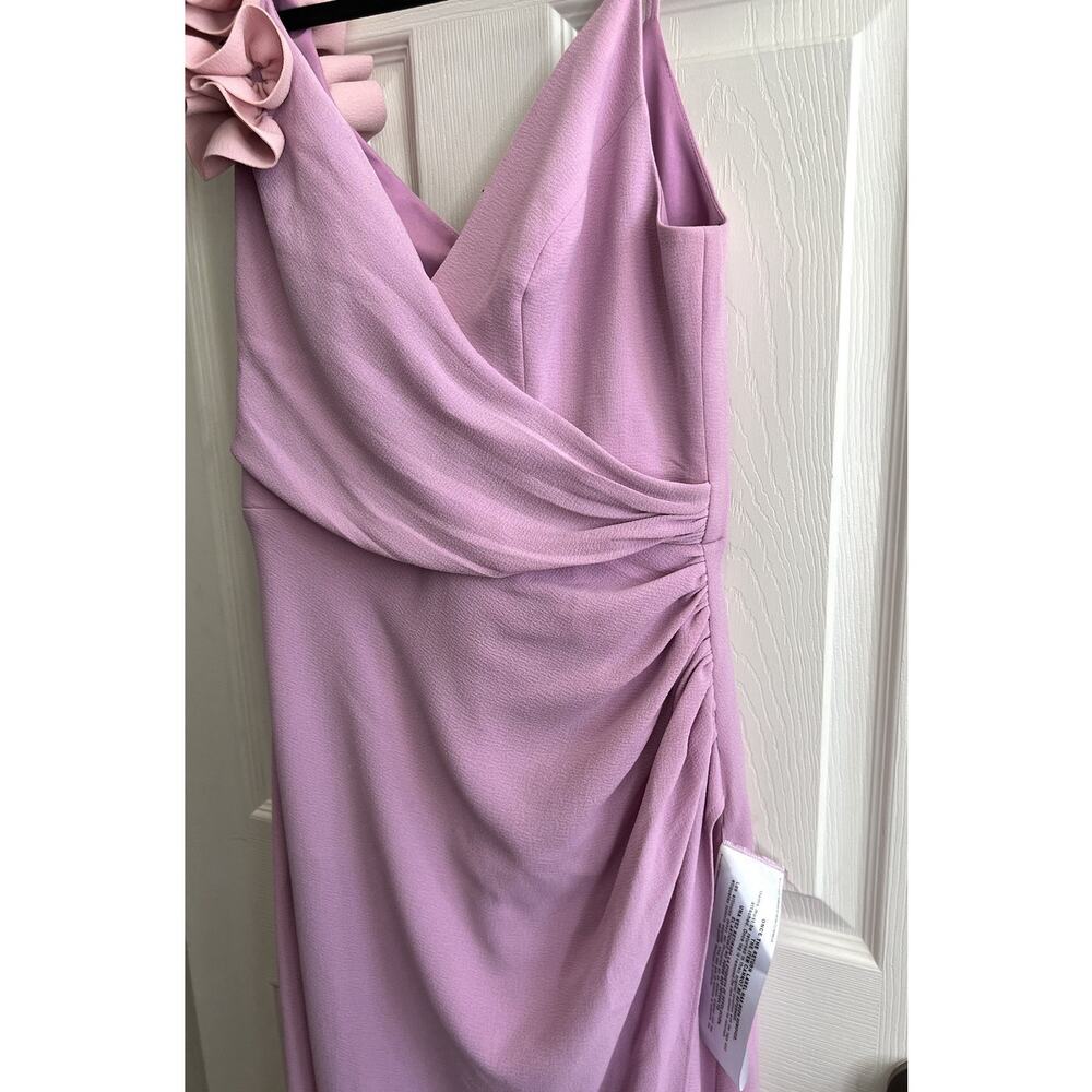 DRESS THE POPULATION Anthropologie Lavender Camelia Ruffle Maxi Dress M NWT FLAW - Picture 6 of 16
